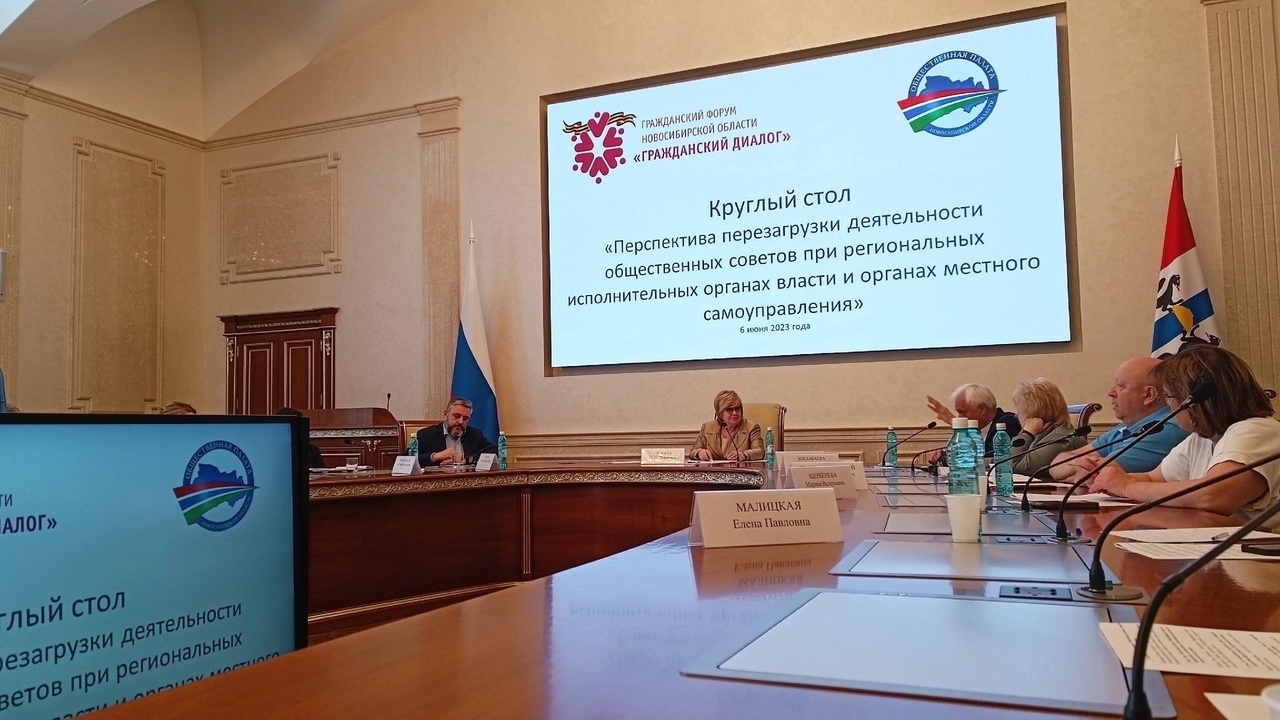 Состоялся круглый стол Общественной палаты Новосибирской области по деятельности общественных советов. 